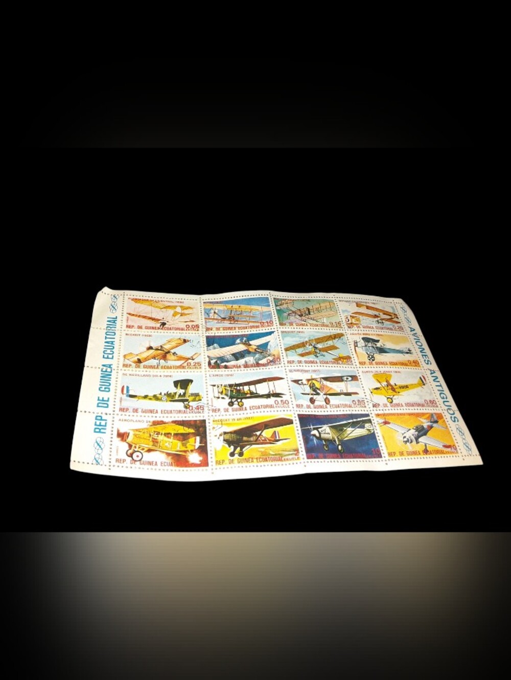 Sa31g Equatorial Guinea 1979 Planes Used Sheet Vinatge Airplane  Stamps